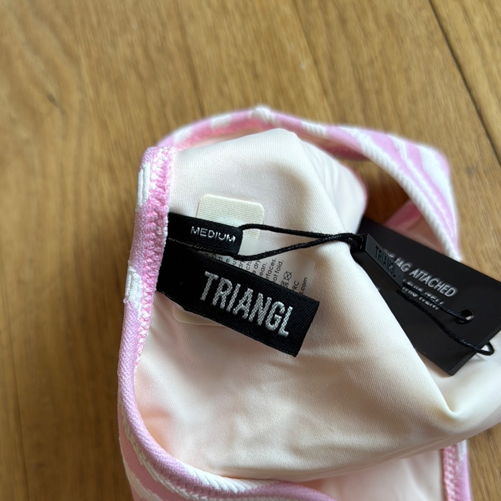 Triangl Pink and White Bikini Bottom - Picture 3 of 3